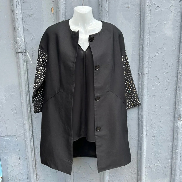 By Malene Birger Silk Mirrored Evening Jacket, size  34 - Picture 2 of 15